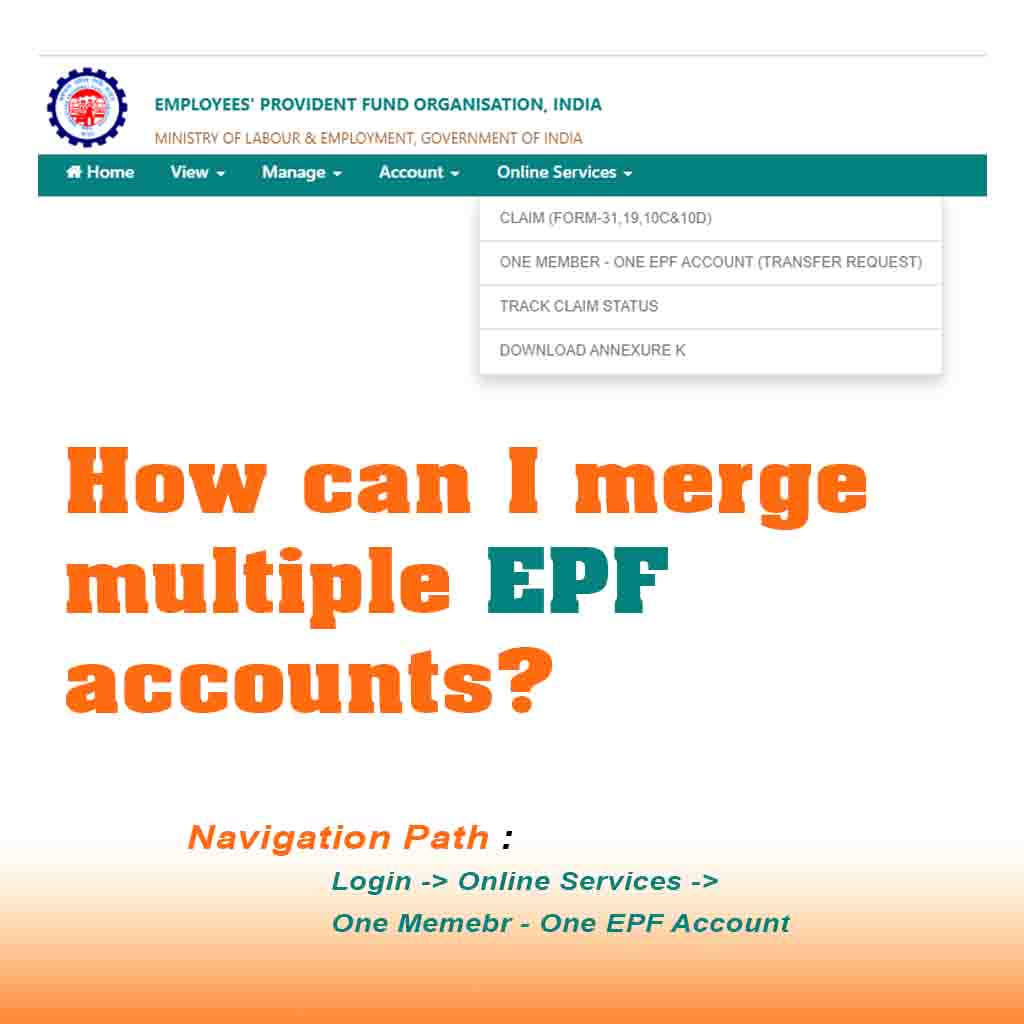 How to merge two PF accounts in one UAN Online