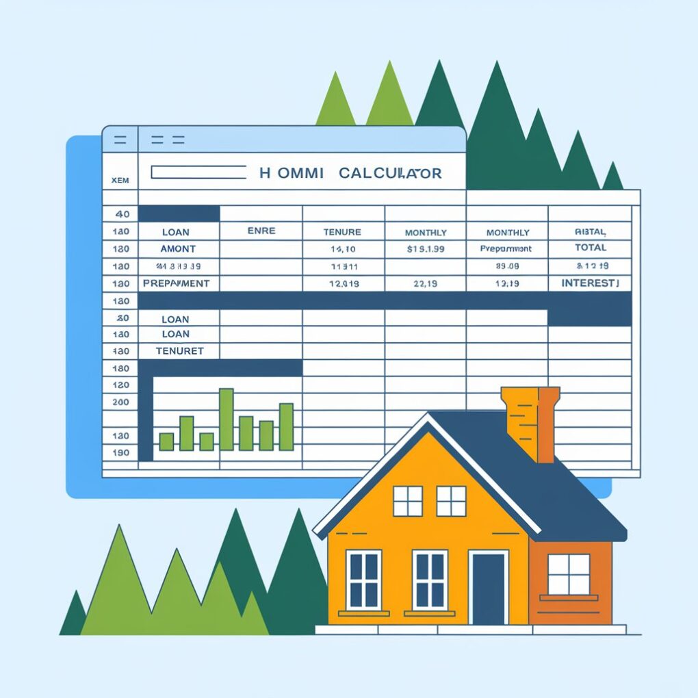 Home loan EMI Calculator Excel Sheet with Prepayment option